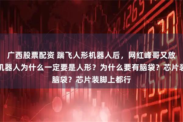 广西股票配资 踹飞人形机器人后，网红峰哥又放话：人形机器人为什么一定要是人形？为什么要有脑袋？芯片装脚上都行